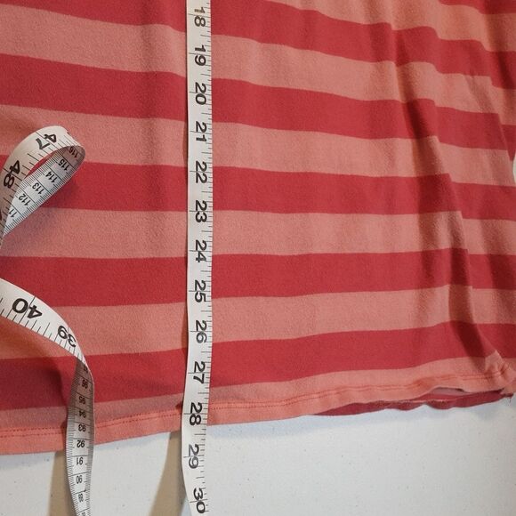 MOTHERHOOD MATERNITY Tee Striped Rugby Reddish Pink White Cotton size 3X‎ - Picture 7 of 13